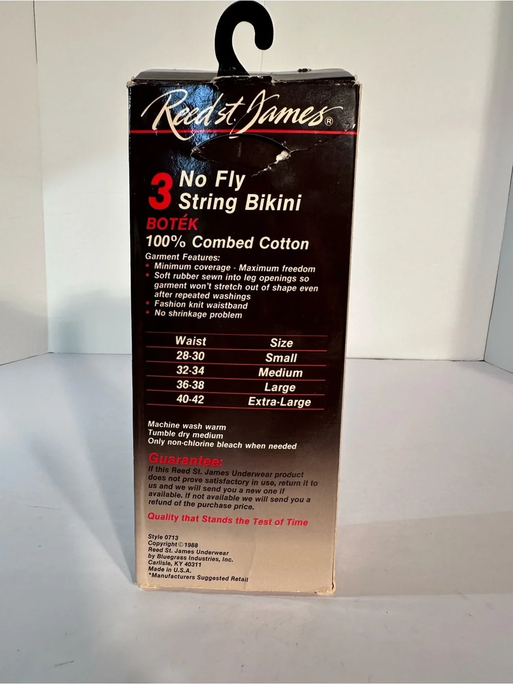 Vintage 1988 3 Pack Reed St James Botek No Fly String Bikini L 38-40 Solid Color